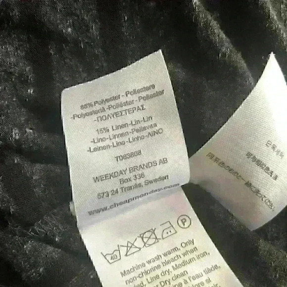 Cheap Monday  Draw Dress Striped Drawstring Linen Blend Comfort Fit - Picture 7 of 9